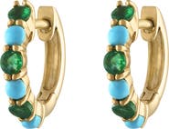 EDEN PRESLEY Semiprecious Stone Huggie Hoop Earrings
