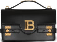 Balmain B-Buzz 24 Leather Top Handle Bag