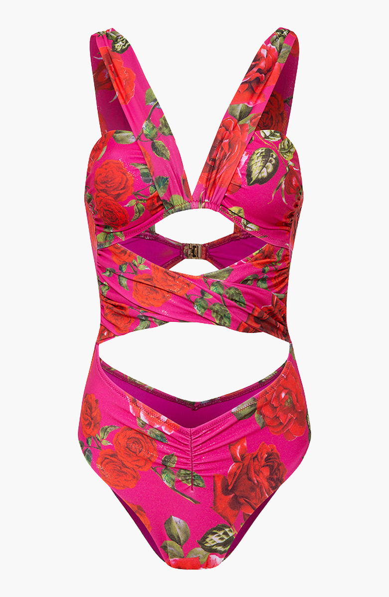 Luna B BELLA SWIMSUIT, Alternate, color, Printed Fuchsia
