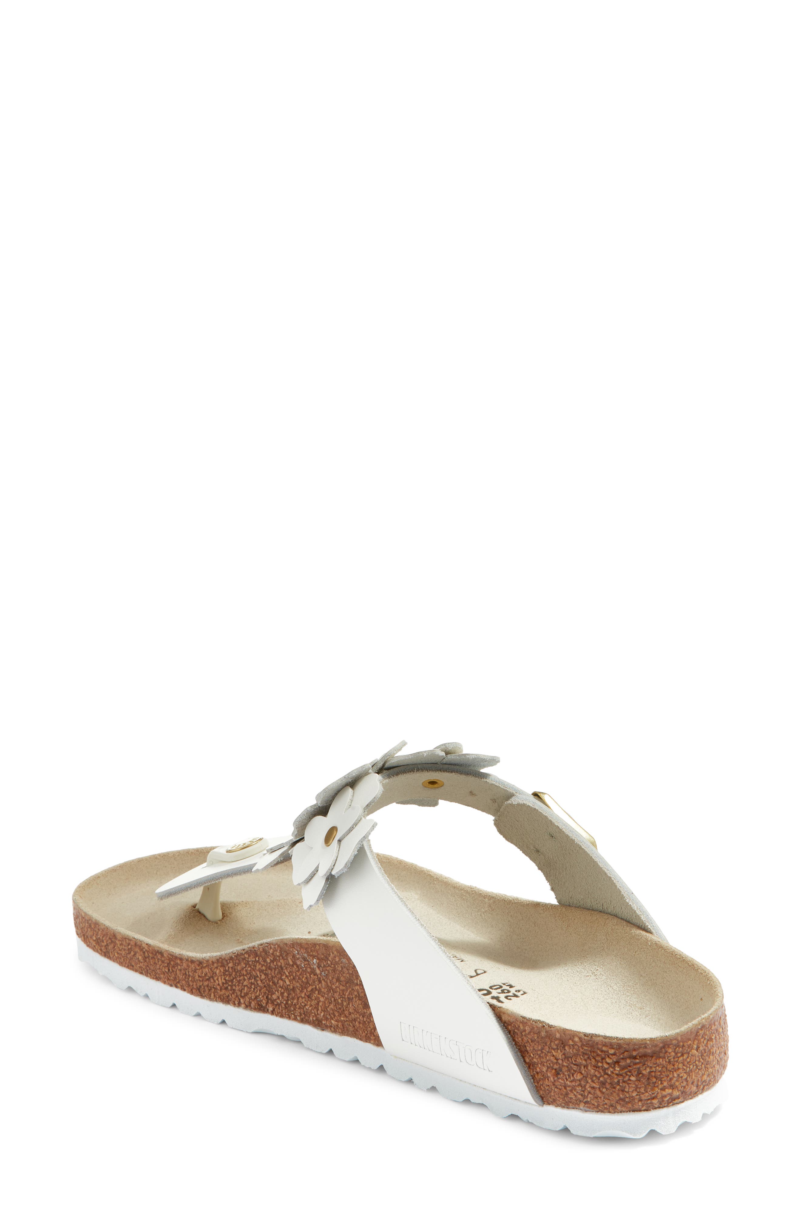 Birkenstock Gizeh Flower Flip Flop, Alternate, color, White