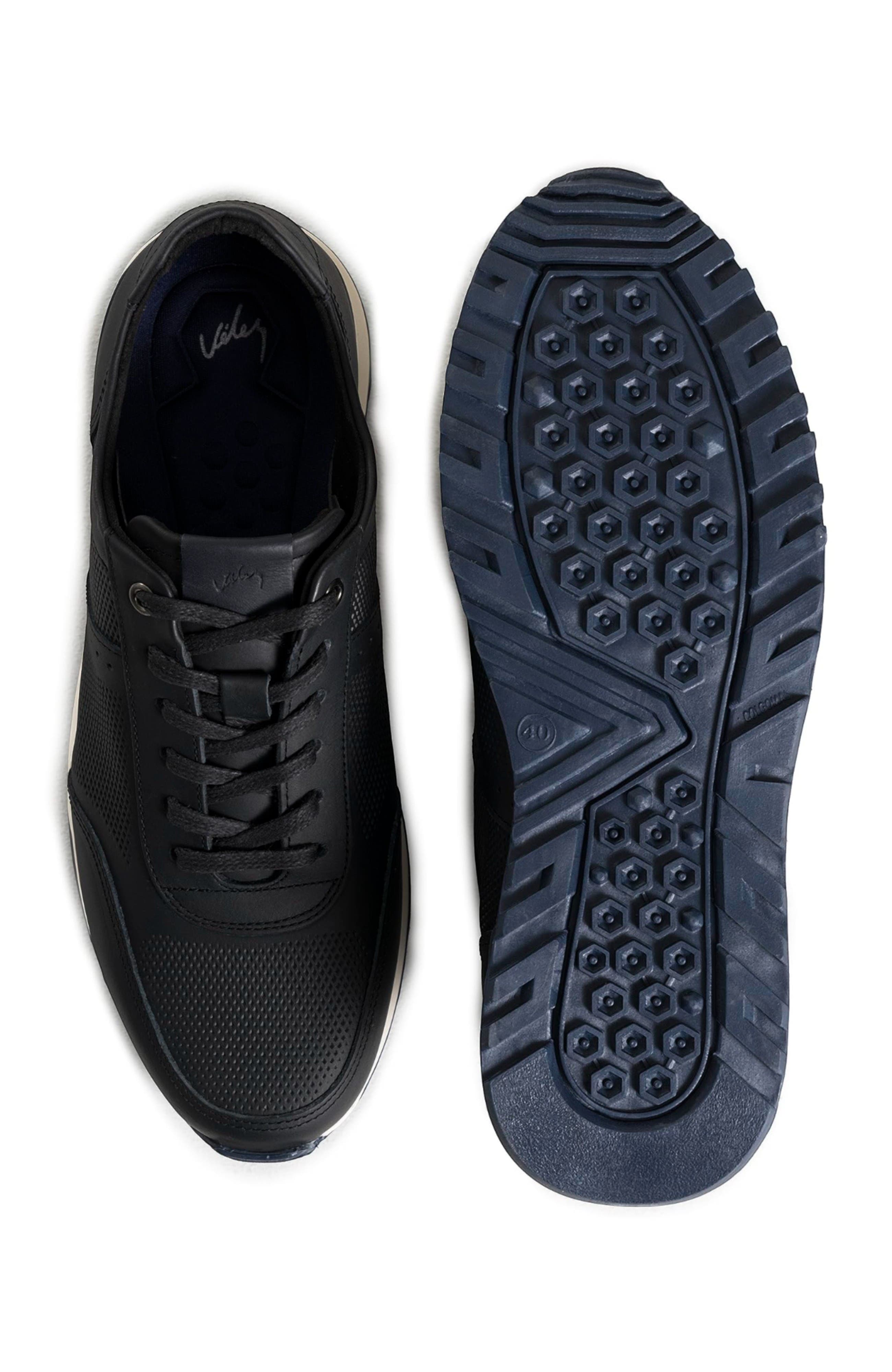 Velez Full Grain Leather Shoes for Men Business Casual Sneakers, Alternate, color, Black