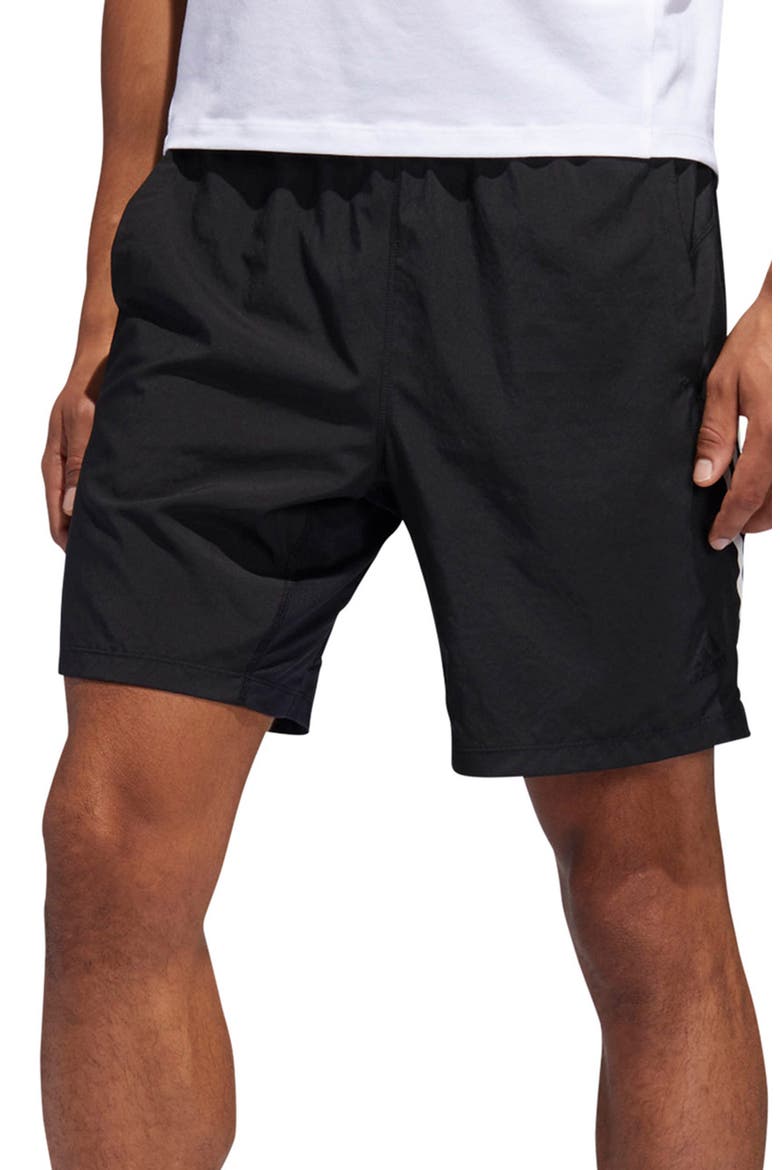 4K Tech Athletic Shorts, Main, color, BLACK/ WHITE