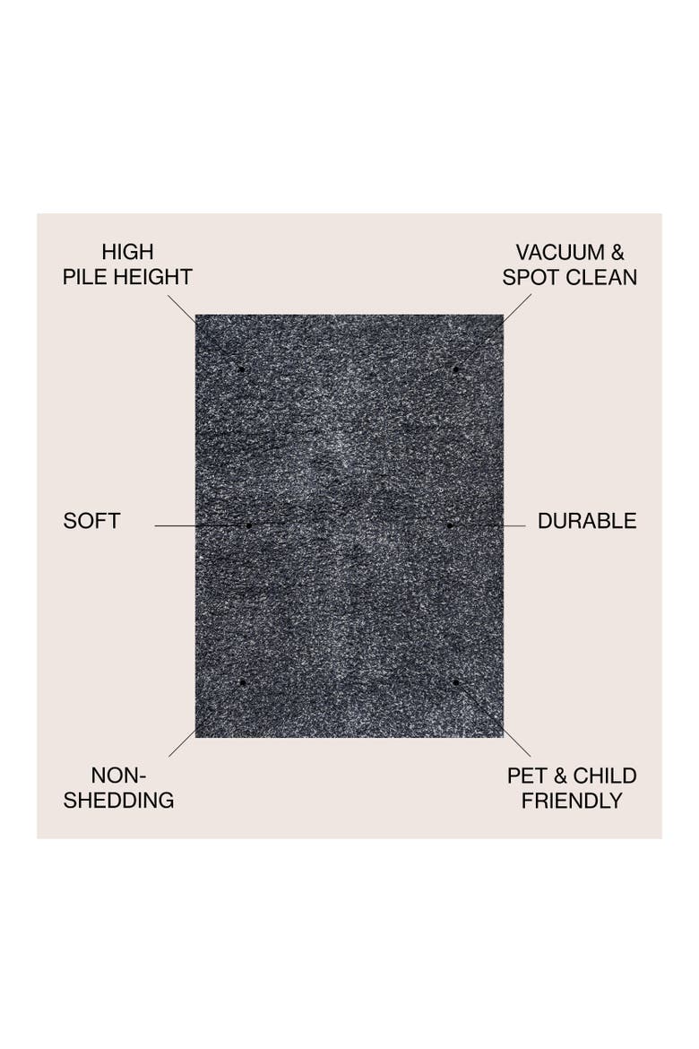 Mercer Shag Plush Area Rug, Alternate, color, Denim Blue