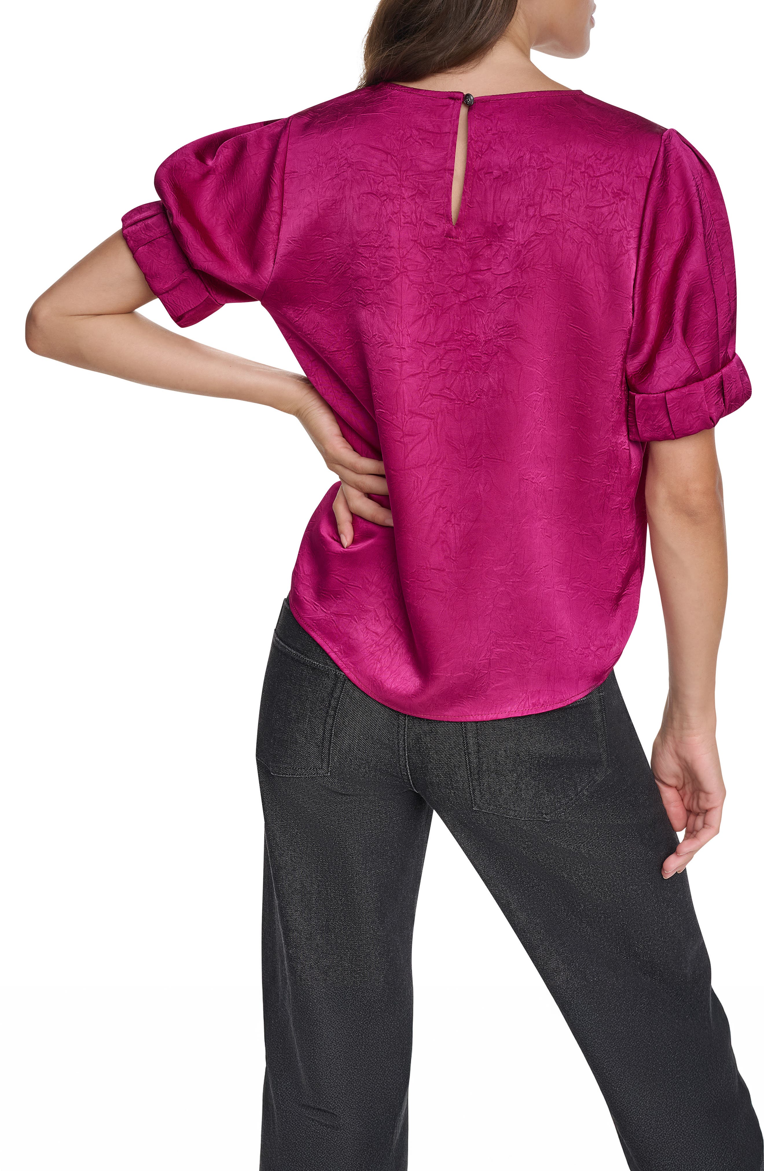 DKNY Textured Satin Shirt (Women) | Nordstrom