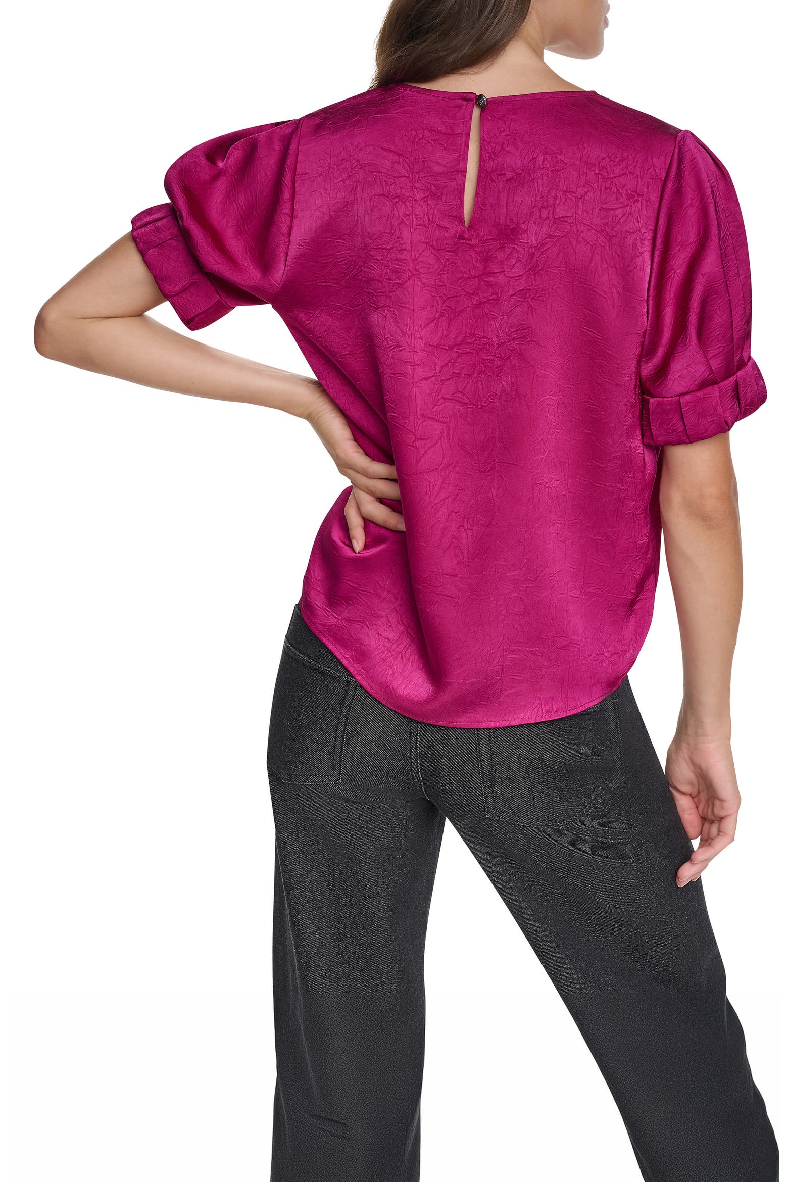 Bls Color Code DKNY Textured Satin Shirt (Women) | Nordstrom