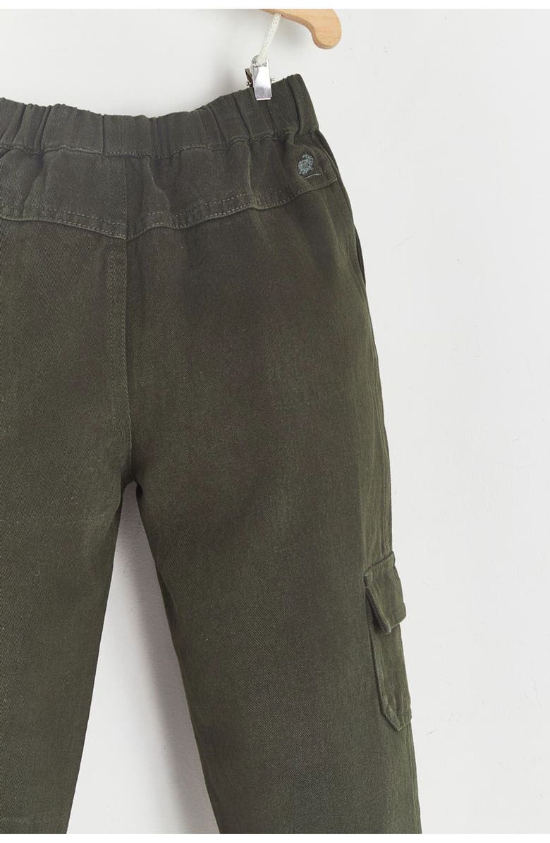 Babycottons Premium Cotton Twill Cargo Pants For Infant, Alternate, color, Green