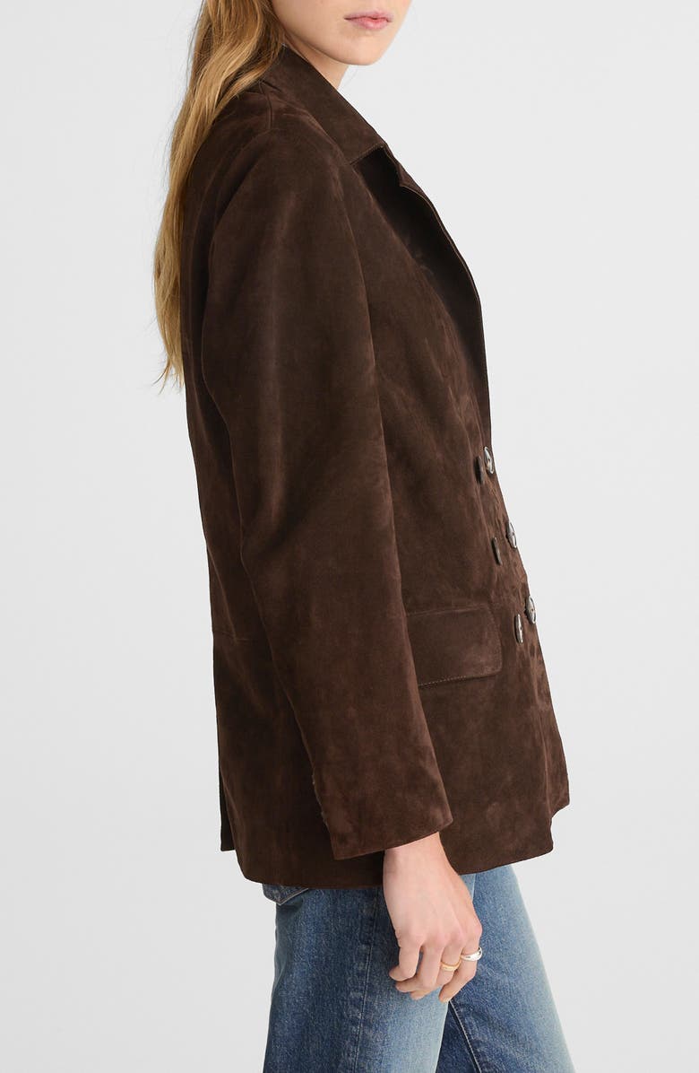 Madewell Double-Breasted Suede Blazer, Alternate, color,