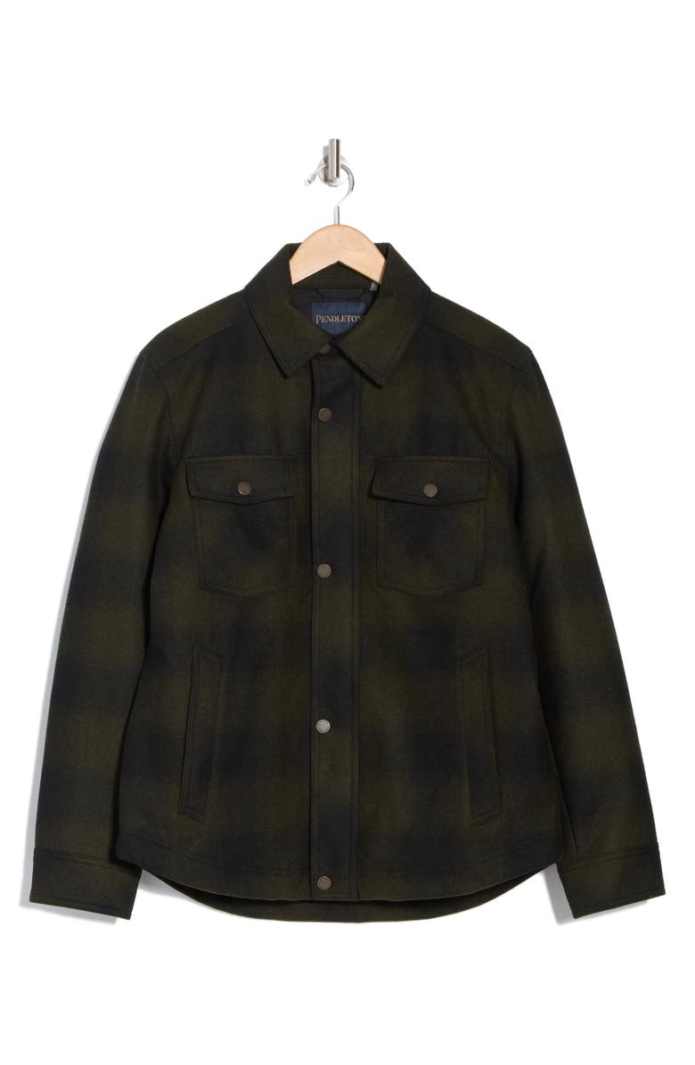 Pendleton Buffalo Check Wool Blend Shirt Jacket, Alternate, color, 