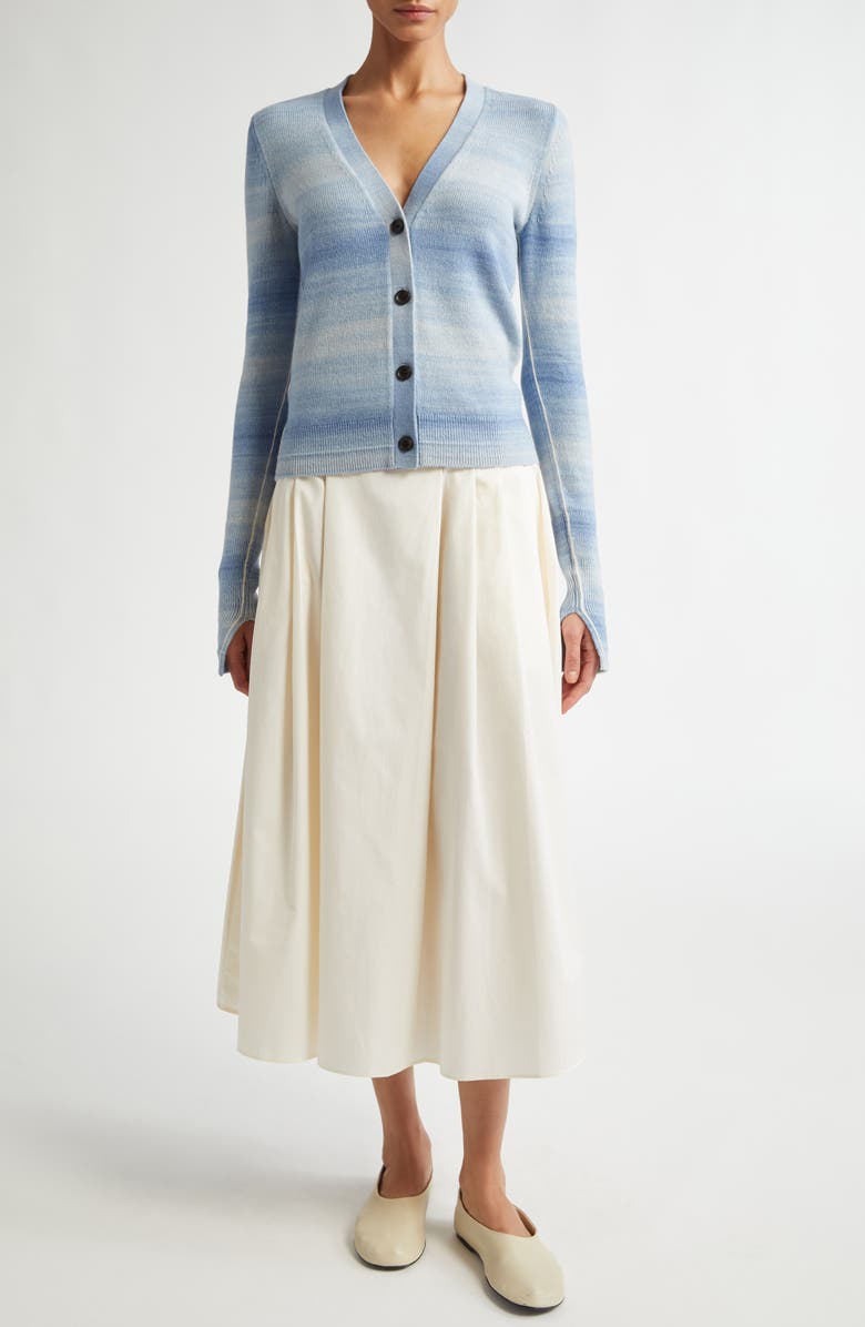 Maria McManus Space Dye Stripe Slim Fit Featherweight Cardigan, Alternate, color,