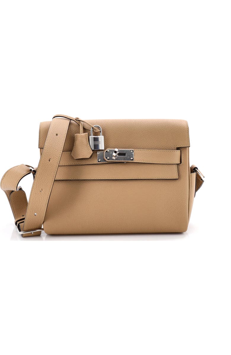 Pre-Owned Hermes Kelly Messenger Bag Togo PM, Main, color, Poussiere