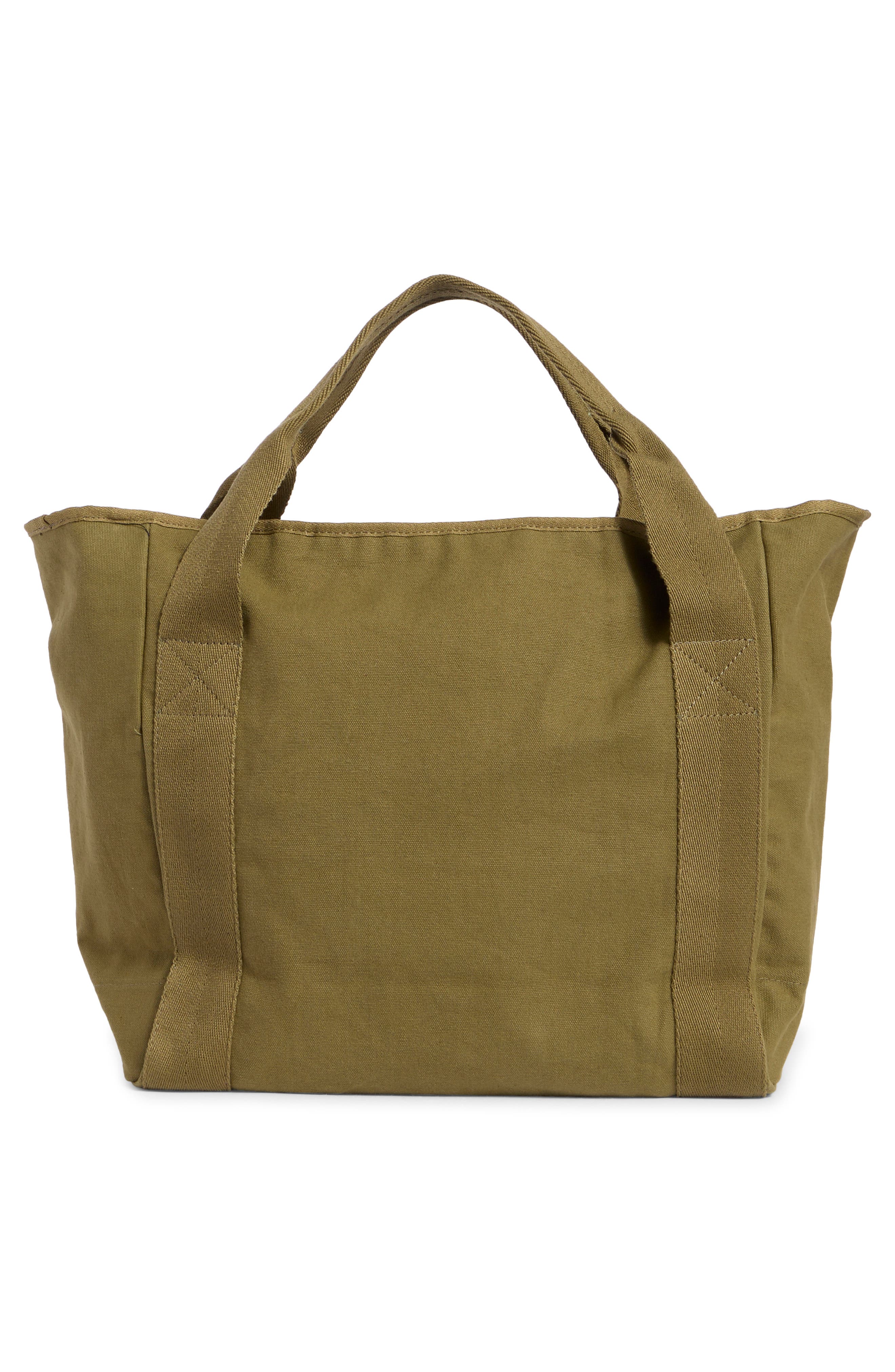 New Amsterdam Leatherworks Liliana Canvas Tote Bag, Alternate, color, Olive