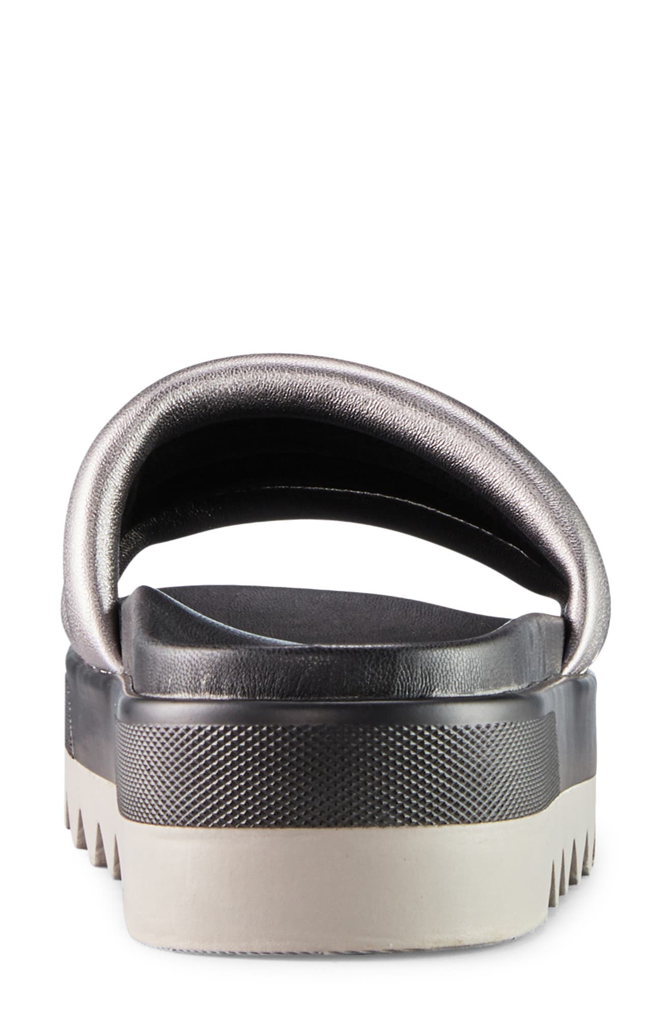Prato Slide Sandal, Alternate, color, METALLIC SILVER LEATHER