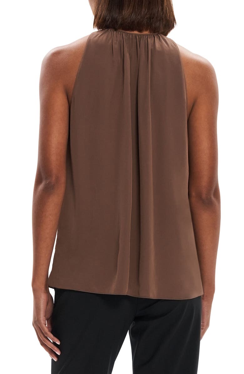 Theory Tie Neck Sleeveless Top, Alternate, color, Pecan