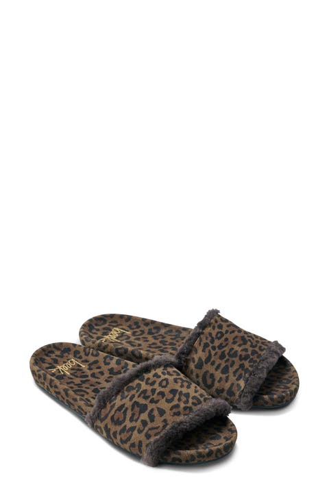 Gallito Genuine Shearling Slide Sandal
