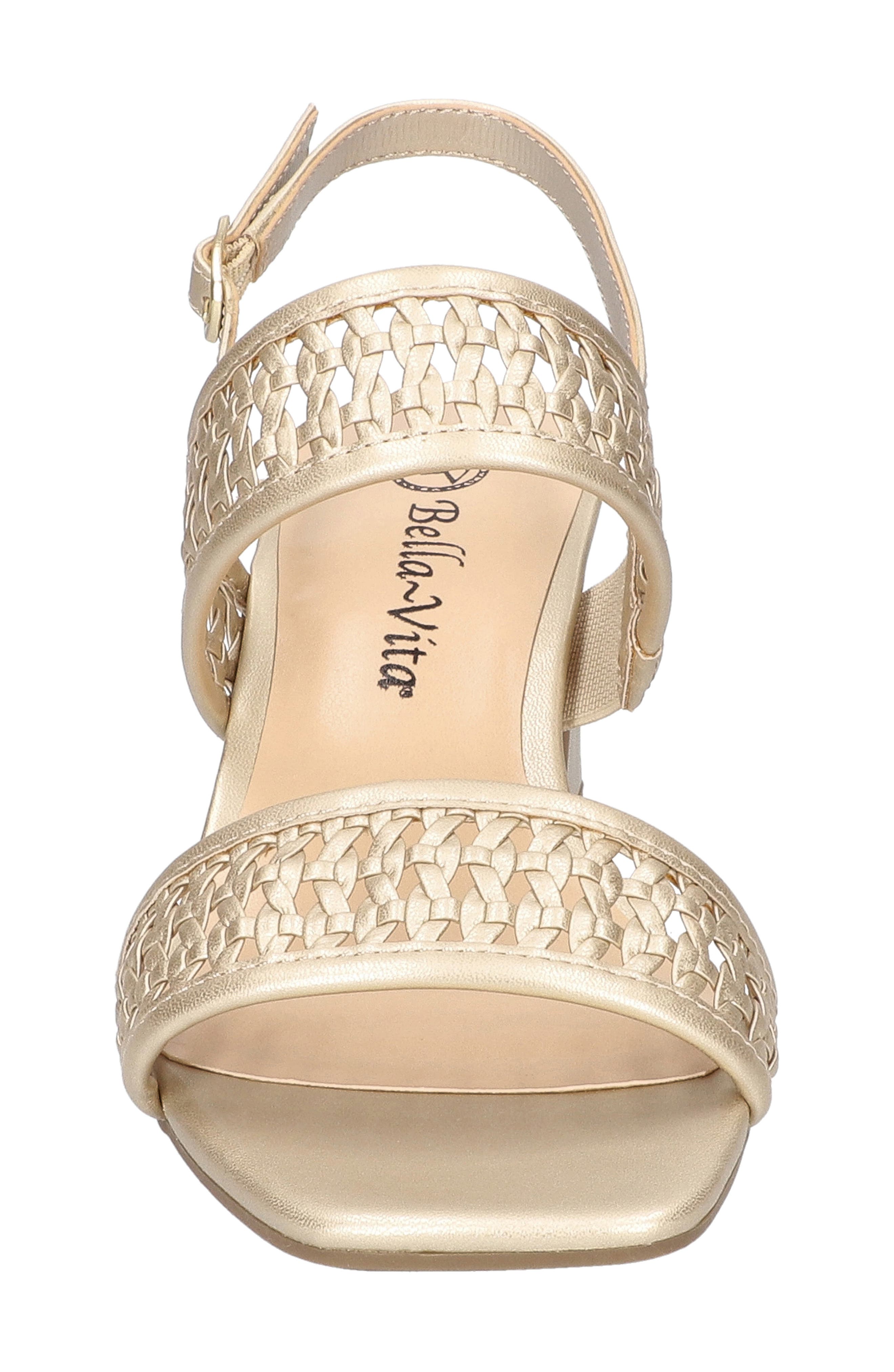 Xannon Block Heel Slingback Sandal, Alternate, color, CHAMPAGNE