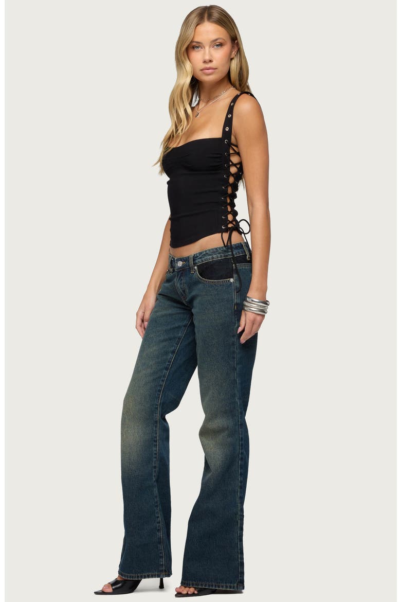 Tatem Lacey Low Rise Flare Jeans, Alternate, color, BLUE-VINTAGE-WASHED