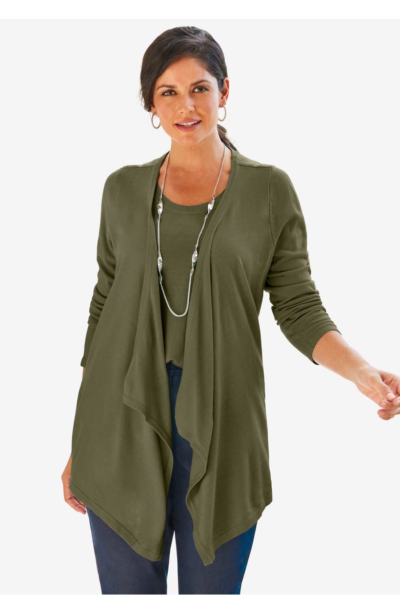 Jessica London Flyaway Cardigan, Alternate, color, Rich Gold