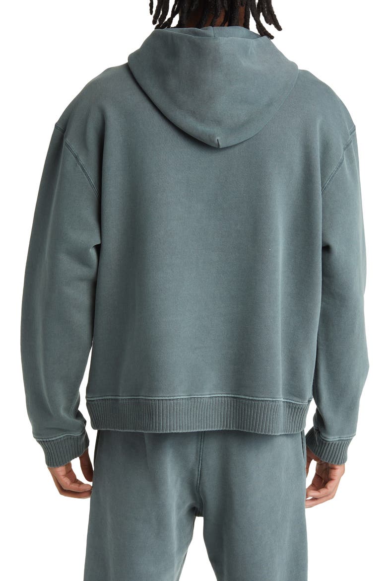 Core Oversize Organic Cotton Brushed Terry Hoodie, Alternate, color, VINTAGE SLATE