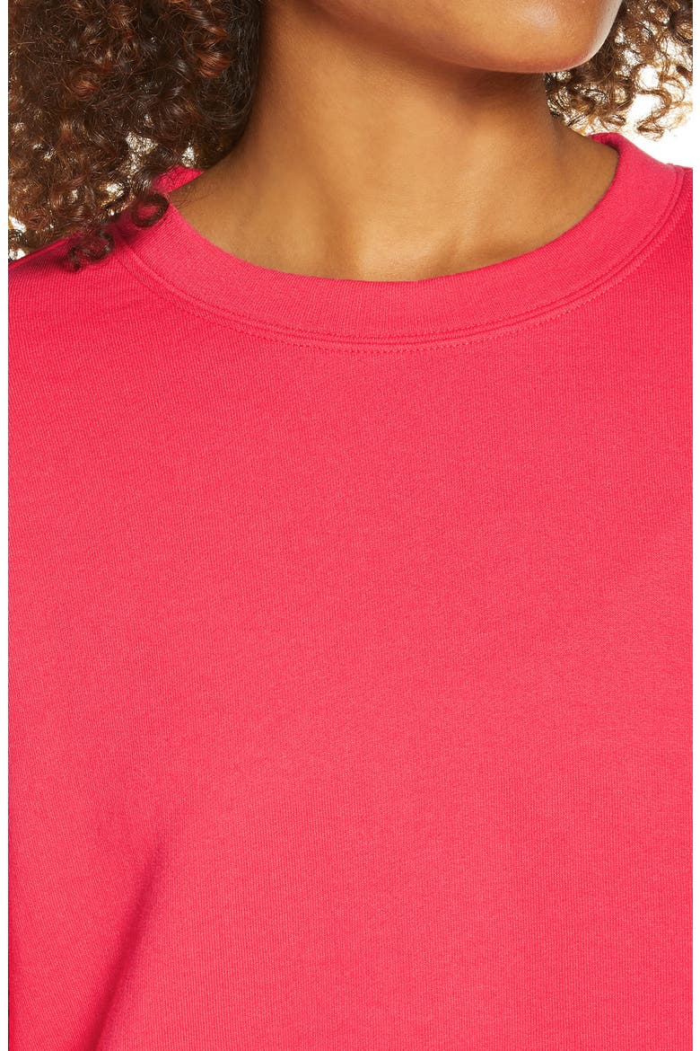 Costa Side Split Crewneck Sweatshirt, Alternate, color, PINK PARADISE