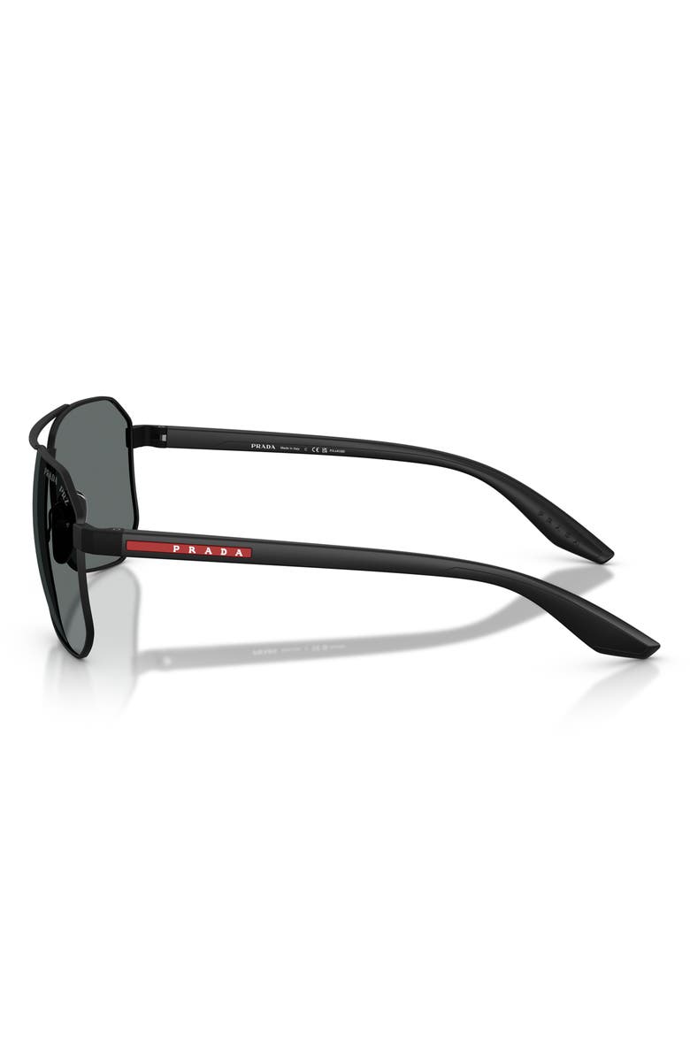 Prada Linea Rossa 62mm Polarized Pilot Sunglasses, Alternate, color,