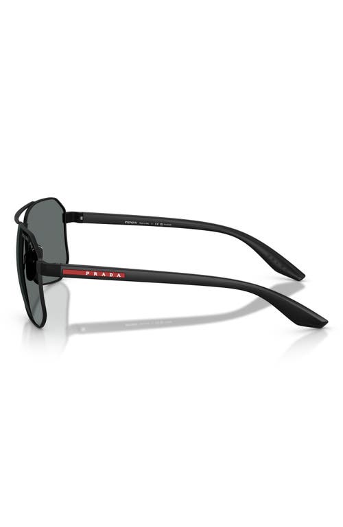 PRADA PRADA LINEA ROSSA 62MM POLARIZED PILOT SUNGLASSES