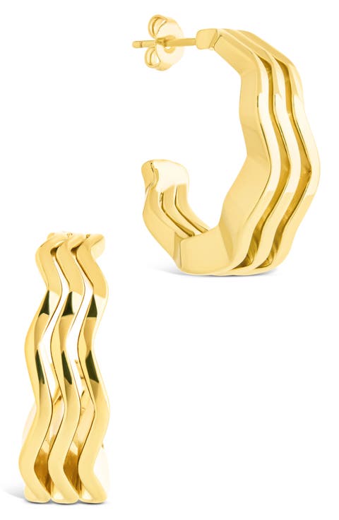 Caprice Ocean Waves Hoop Earrings