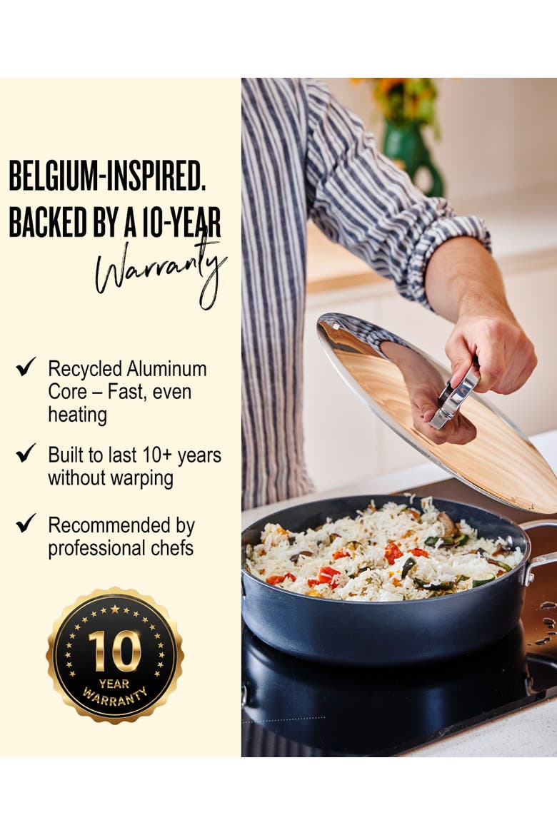 Maestro 3-Piece Nonstick Frying Pan Cookware Set, Alternate, color, Black