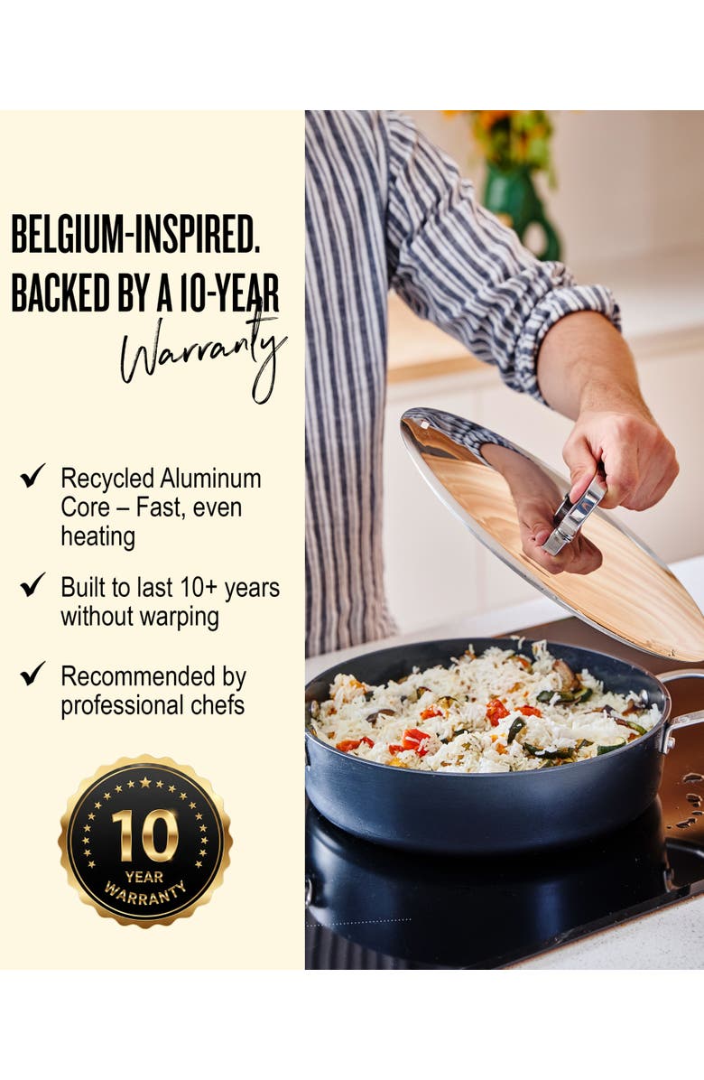 Alva Maestro 3-Piece Nonstick Frying Pan Cookware Set, Alternate, color, Black