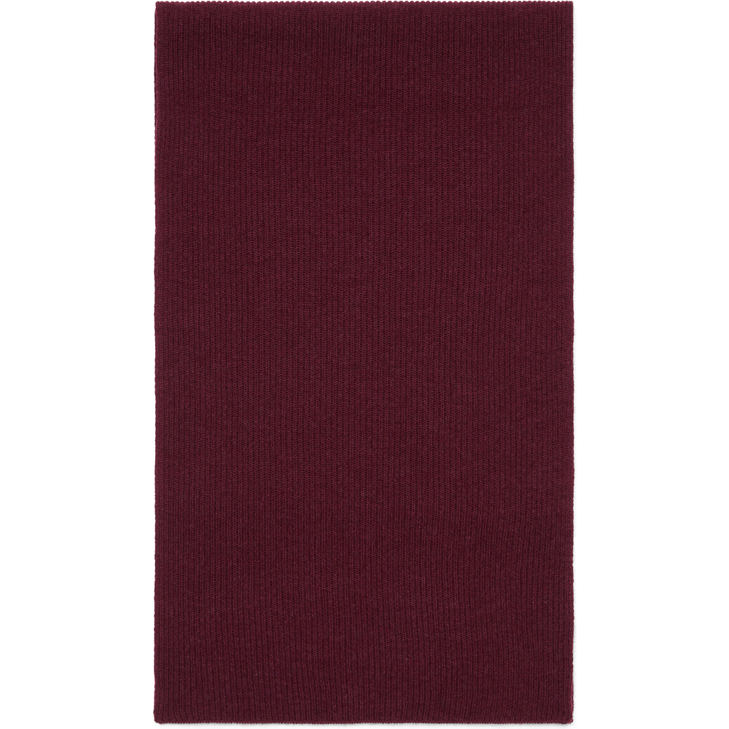 Brunello Cucinelli Cashmere Knit Scarf In Burgundy
