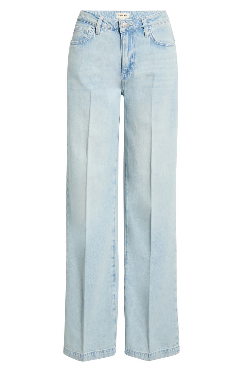 L'AGENCE Scottie High Waist Wide Leg Jeans, Main, color, Lago
