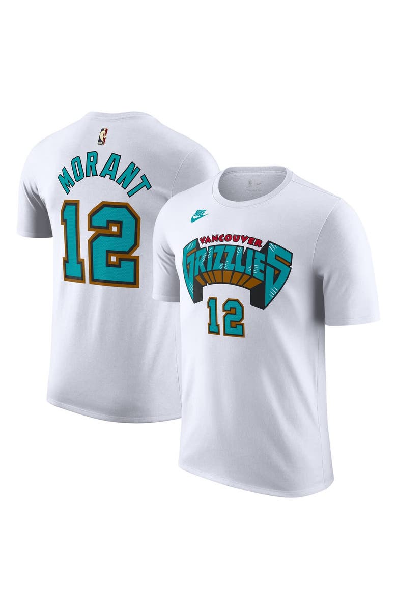 Nike Men's Nike Ja Morant White Memphis Grizzlies Classic Edition Name & Number T-Shirt, Main, color, 