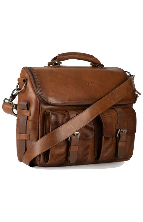Velez "new Archaeology" Portable Leather Briefcase In Honey