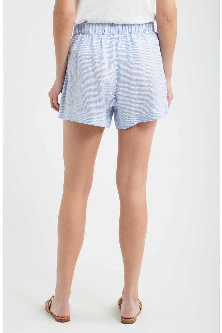 Mae Striped Linen Shorts, Alternate, color, THIN STRIPE