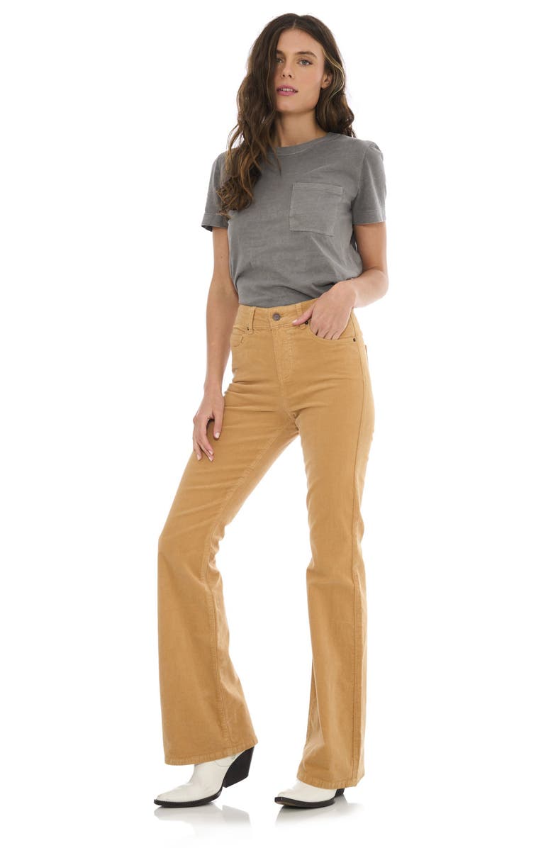 Prosperity Denim Farrah High Waist Flare Leg Corduroy Pants, Alternate, color, 