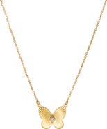 MARLYN SCHIFF Waterproof Butterfly Pendant Necklace
