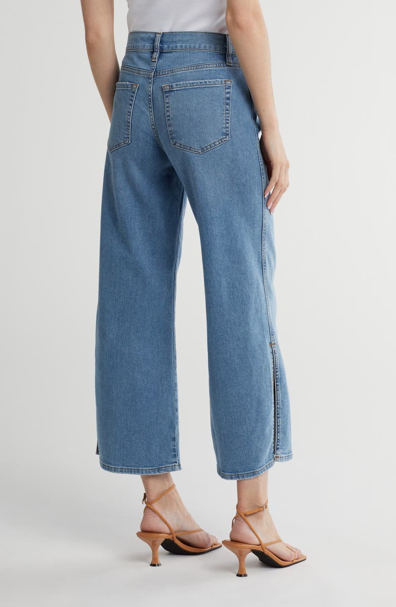 FRAME Pixie Le Slim High Waist Crop Palazzo Jeans, Alternate, color,