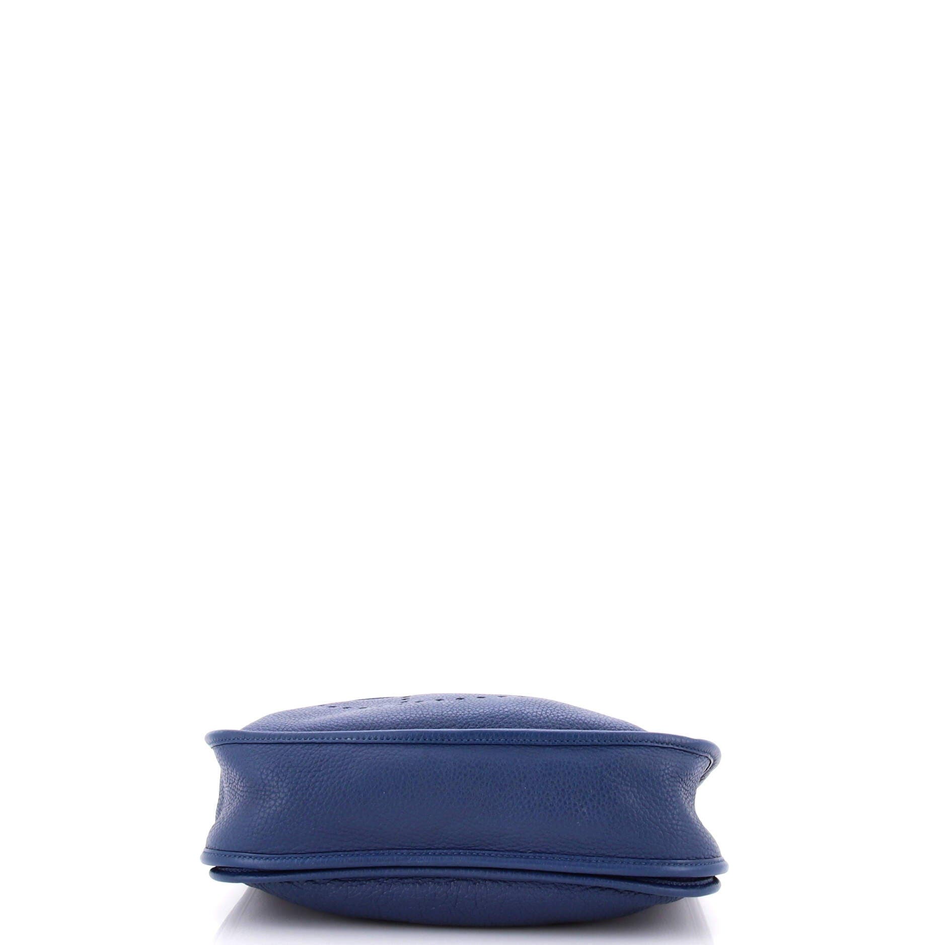 Pre-Owned Hermes Evelyne Bag Gen III Clemence PM, Alternate, color, Deep Blue
