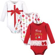 Little Treasure 3Pk Long Sleeve Bodysuits