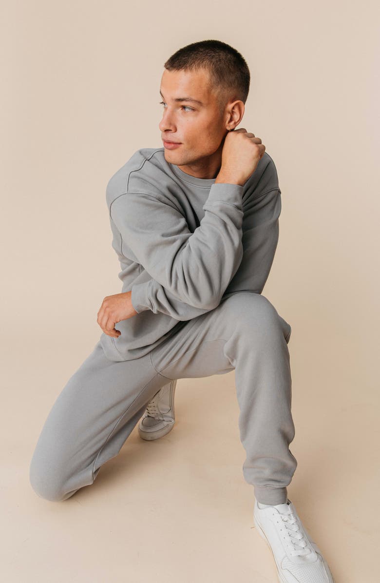 Ocio Men's Organic Cotton Teddy Everywhere Jogger, Alternate, color, Ash