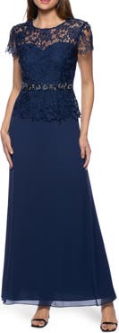 Marina Lace Bodice A-Line Gown