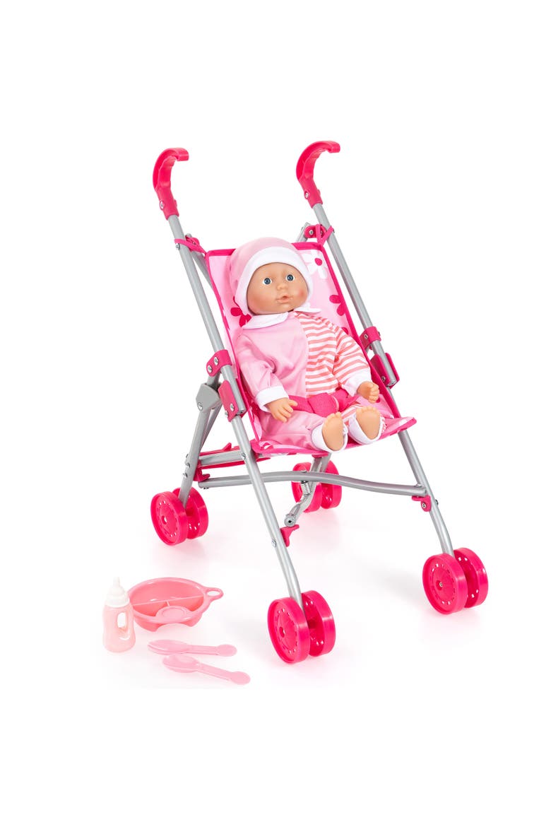 Buggy and 14" Baby Doll Set Push Stroller, Ages 18mo+, Alternate, color, Multicolored