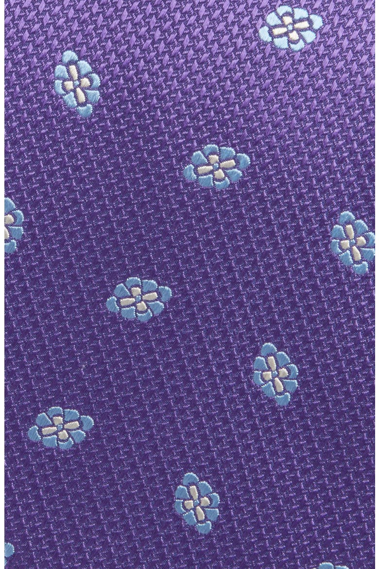 Geometric Silk Tie, Alternate, color, PURPLE