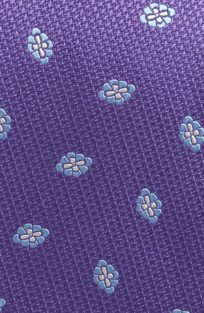 David Donahue Geometric Silk Tie, Alternate, color, Purple