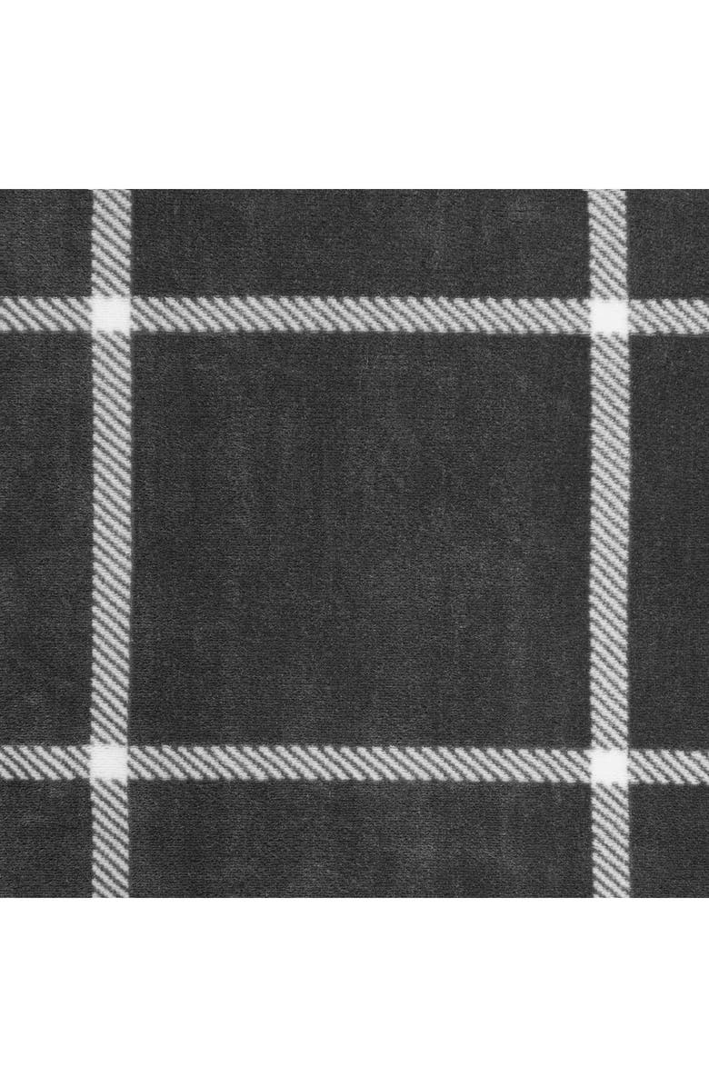 Tommy Hilfiger Dumbo Windowpane Reversible Throw, Alternate, color, Charcoal Grey/ Ivory White