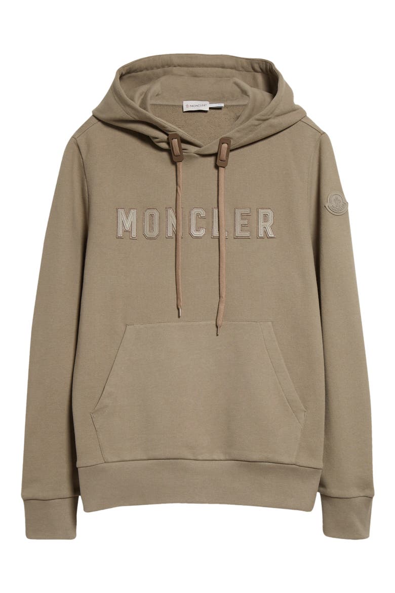 Logo Appliqué Cotton Hoodie, Alternate, color, MUD BROWN
