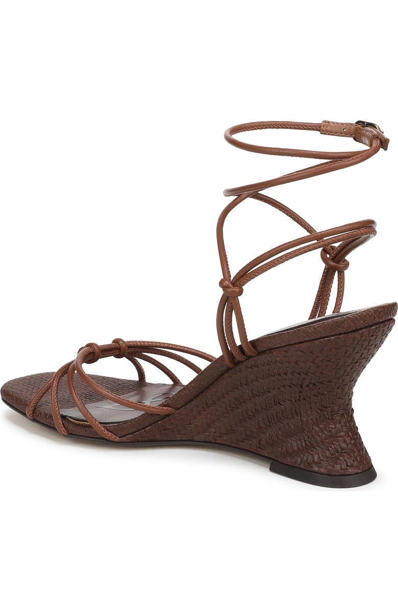 Sam Edelman Daxton Ankle Strap Wedge Sandal, Alternate, color, Rich Cognac