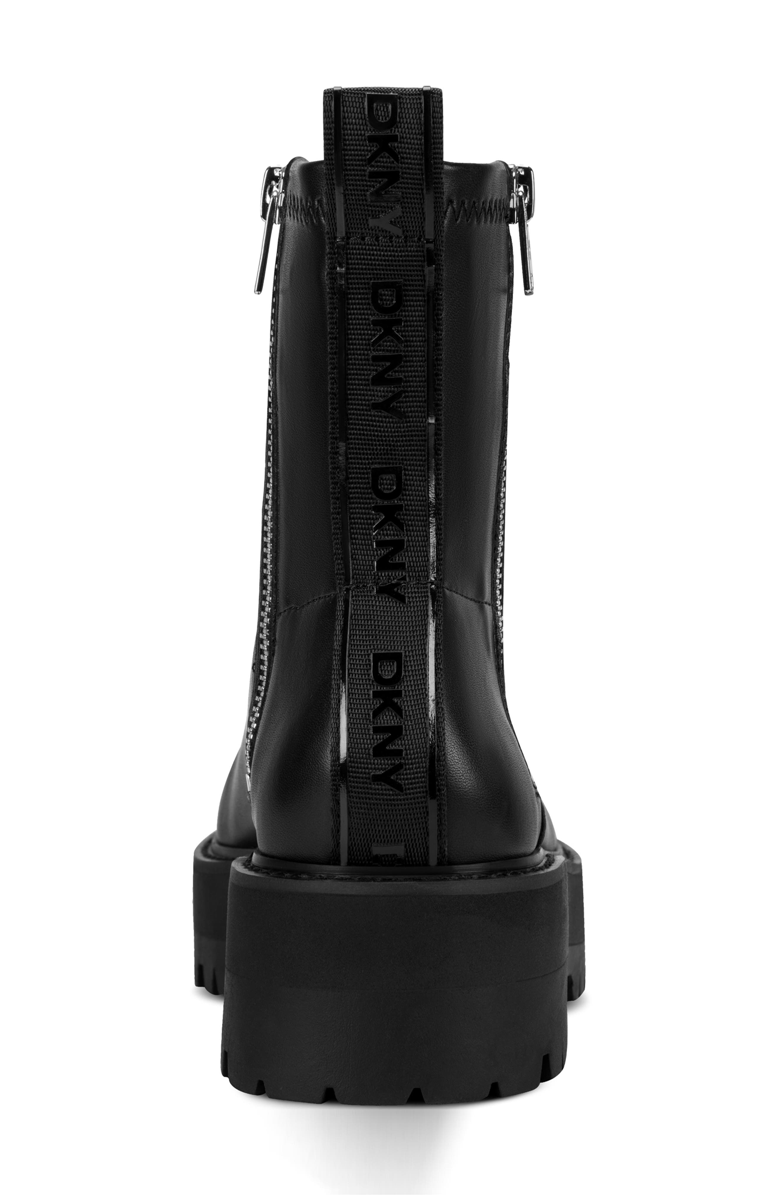 DKNY Balthild Lug Sole Bootie, Alternate, color, Black