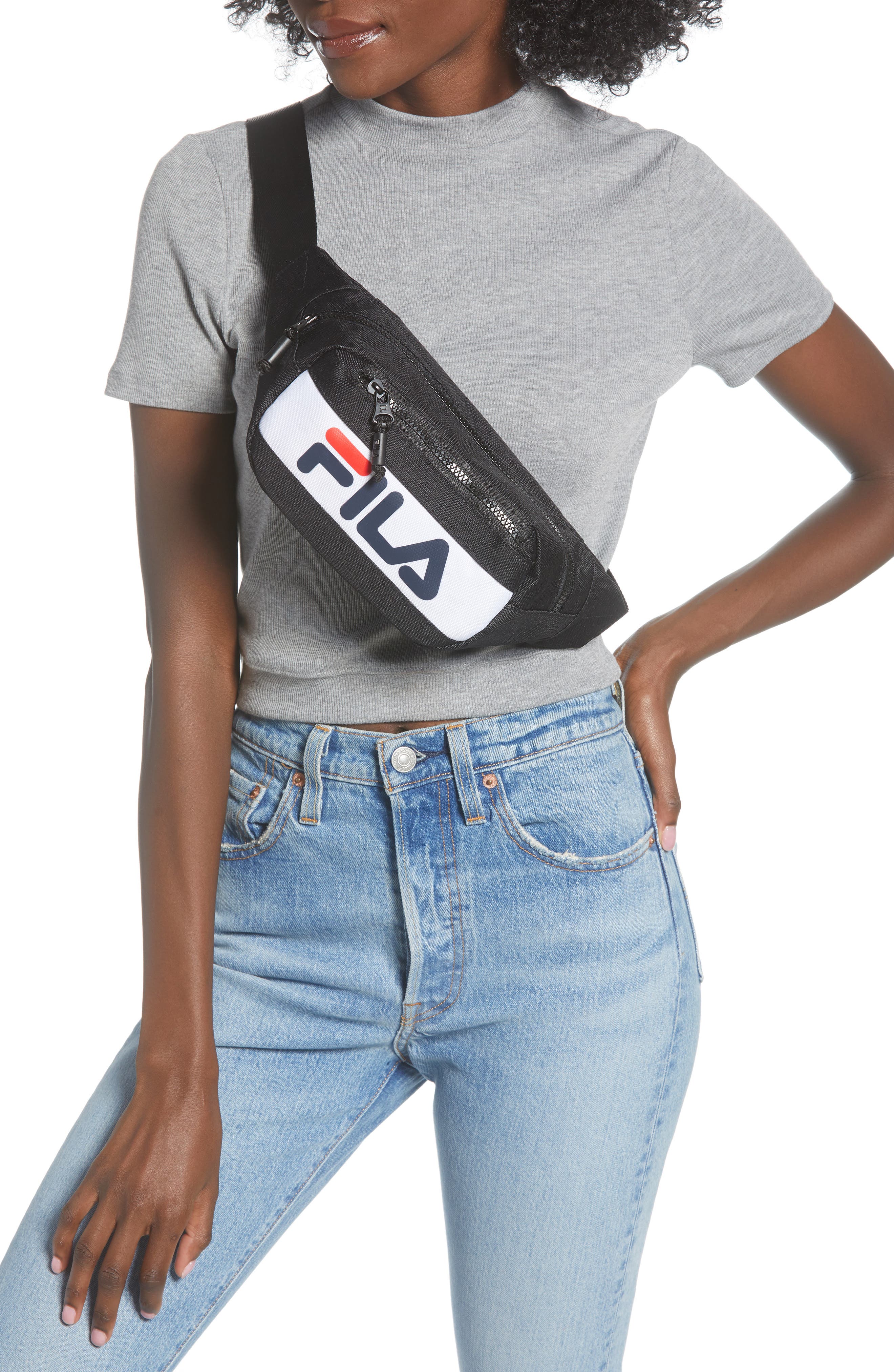 FILA Henry Logo Belt Bag, Alternate, color, 