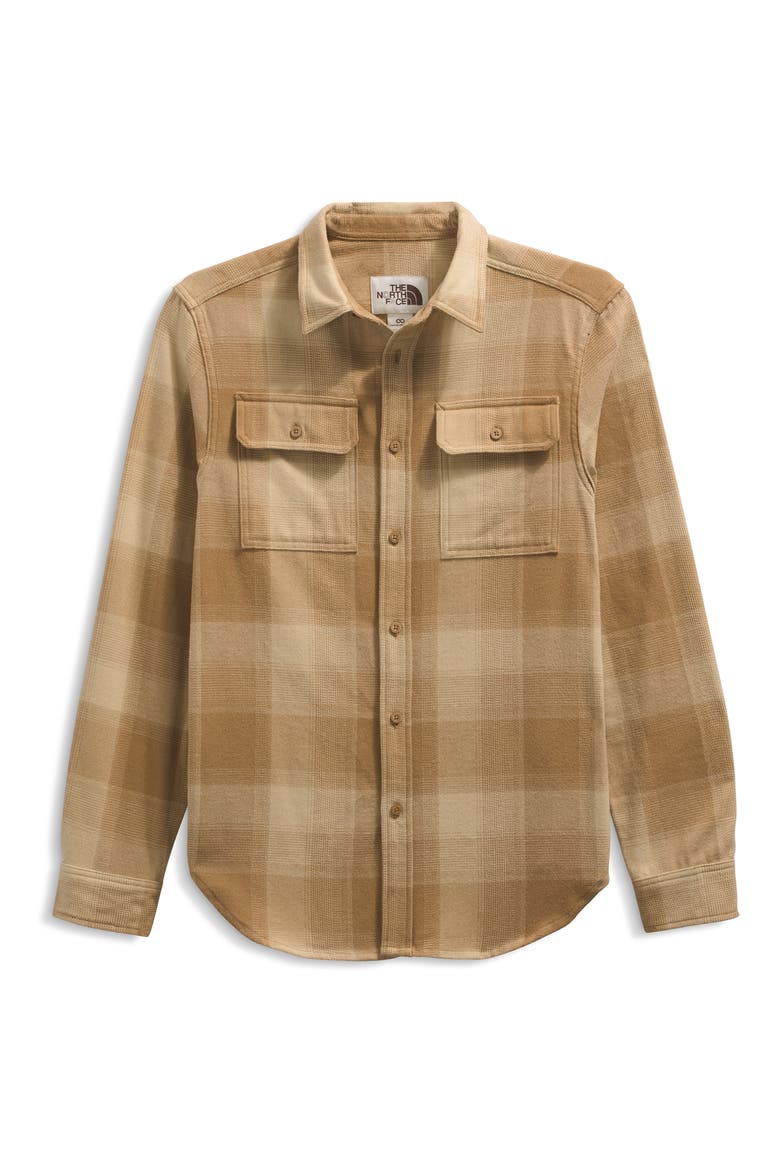 Arroyo Plaid Cotton Flannel Button-Up Shirt, Alternate, color, UTILITY BROWN TNF SHADOW PLAID