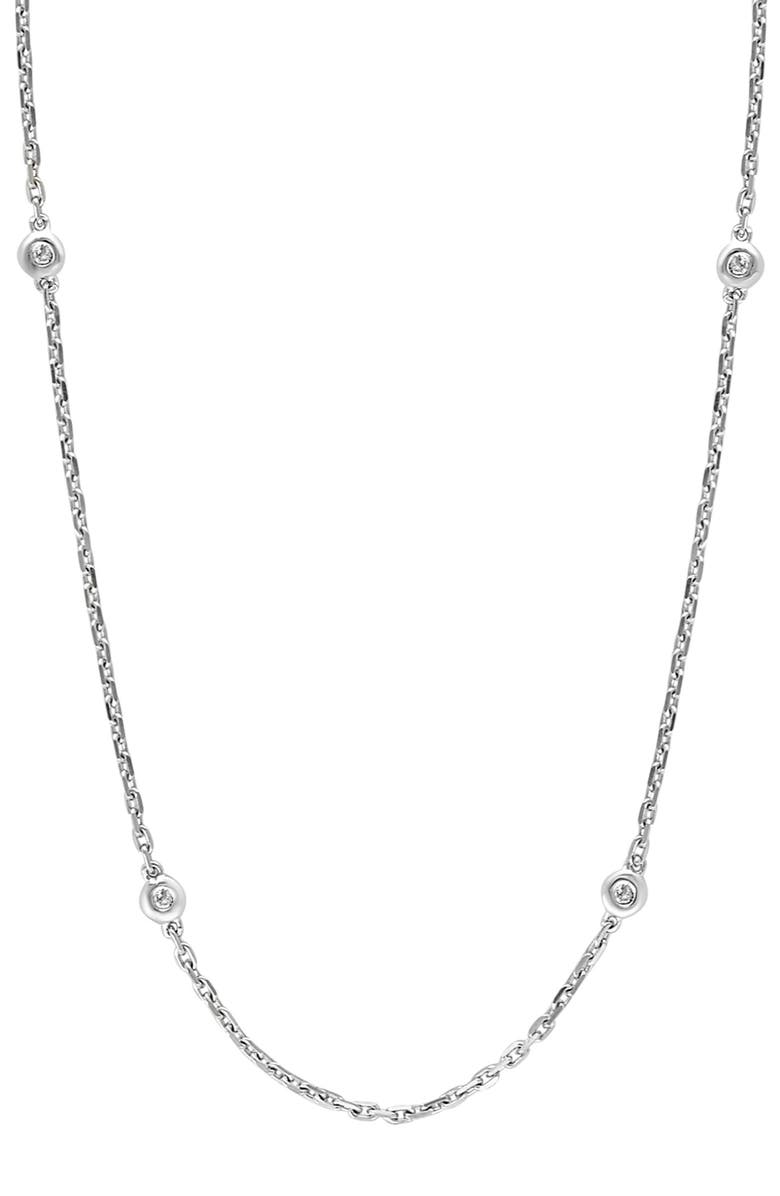 EFFY Sterling Silver Diamond Station Necklace - 0.07 ctw, Main, color, White